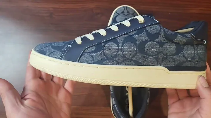 Unboxing Coach Clip Low Top Sneaker In Signature Chambray Midnight Navy Denim