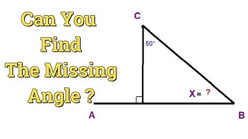 Find The Missing Angle  |  Perpedicular Triangle Problem