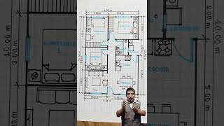 Plano de una Vivienda de 7x10 #arquitectura #lumionrenderizado #home #casasecologicas #hogar