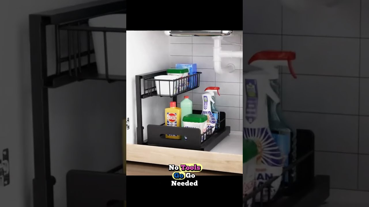  Maximize Cabinet Space With This Genius Under Sink Organizer