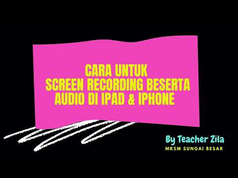 Video: Cara Merakam Muzik Di IPad