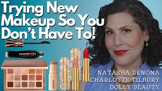 Trying NEW MAKEUP So You Don't Have To || Natasha Denona, Dolly Beauty, & Charlotte Tilbury