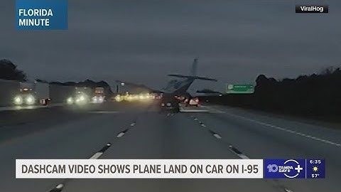 Dramatic video shows plane crashes into car on Florida highway