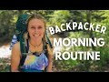 My Thru Hiking Morning Routine | efficient & productive habits on trail