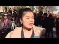 Cientos de ciudadanos chinos protestan frente al BBVA el desbloqueo de sus cuentas