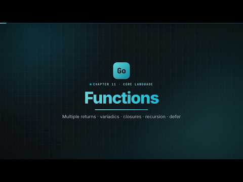 Go Functions: Multiple Returns, Closures, defer & panic | Learn Go #11