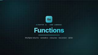 Go Functions: Multiple Returns, Closures, defer & panic | Learn Go #11