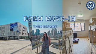 Yonsei University Dorm Move-in and room tour | campus tour | Myeongdong shopping street | Incheon