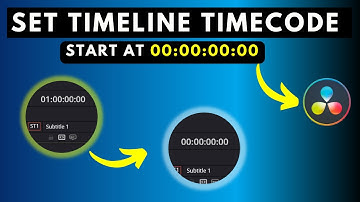 How to Set Timeline TIMECODE Counter to Start at ZERO in DaVinci Resolve
