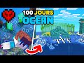 Jai survcu 100 jours dans un monde ocan sur minecraft hardcore 