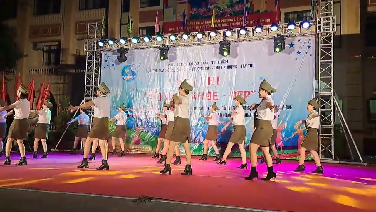 Bác đang cùng chúng cháu hành quân_giải nhì hội thi vũ điệu khỏe đẹp quận Bắc Từ Liêm