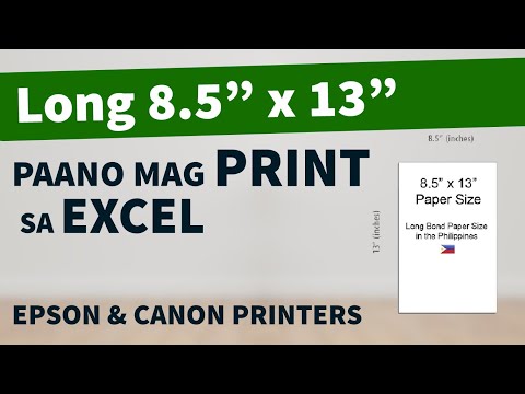 PAANO MAG PRINT SA LONG COUPON SA EXCEL (8.5"X13").