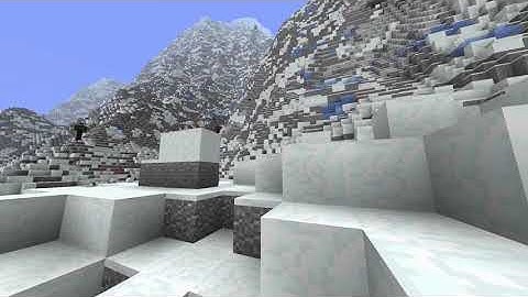 Climbing an 800 block tall mountain in Minecraft (CubicChunks)