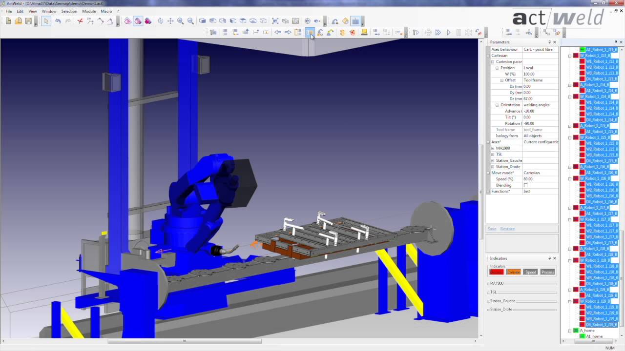 actweld, offline programming software for arc welding robots YouTube