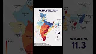The suicide rate of India is crazy 🤯🇮🇳 #geography #map