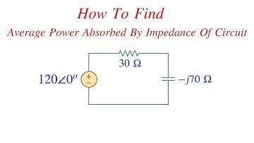 How To Find Average Power Absorbed By An Impedance Of Circuit || RC Circuit Solved Problems