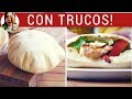 PAN ÁRABE CON Y SIN HORNO (pan pita) / Cómo hacer pan