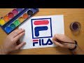 How to draw a Fila logo - Come disegnare il logo di Fila