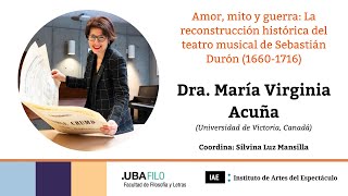 Virginia Acuña en el Ciclo de Conferencias del Área Artes Musicales