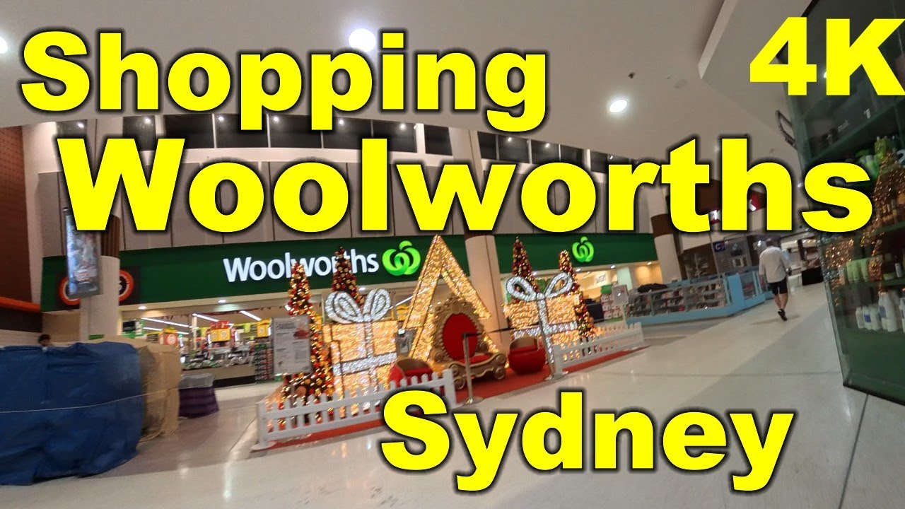 Shopping Woolworths, Sydney, Australia - 4K