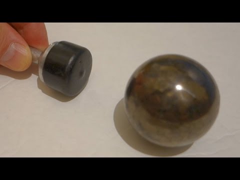 NEODYMIUM MAGNET & IRON PYRITE SPHERE
