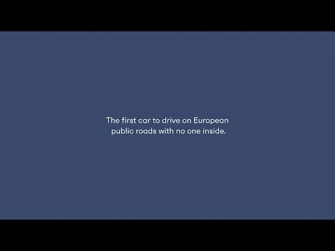 The first car drives without a person in the vehicle on a European public road