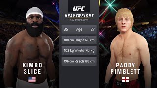 Paddy Pimblett vs Kimbo Slice | Open weight face-off🔥 | UFC 4 |