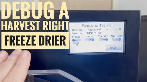 Debugging a Harvest Right Freeze Drier