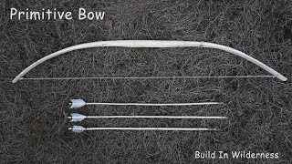 How to make a primitive bow out of mulberry tree,traditional bow build,survival skill in wilderness.
