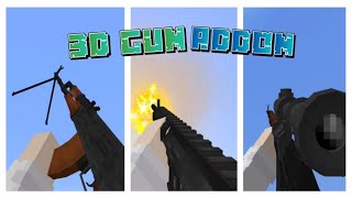 3d gun addon for Minecraft PE (1.20+)