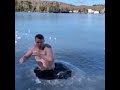 Russian boxing in frozen lake