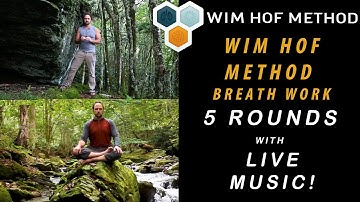 Wim Hof Method Breath work 5 rounds with Live Music, Hang Drum, Piano