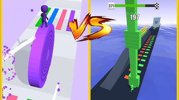 Layers Roll Vs Stack Colors : Gameplay Walkthrough Part 4 - Level 1-9999 All Level (iOS, Android)