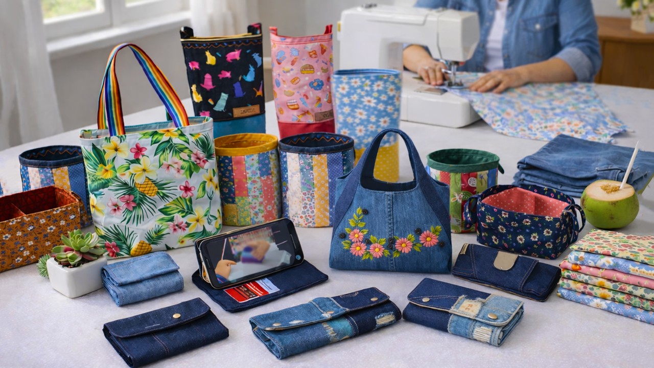 A Collection of Easy Sewing Ideas from Fabric Scraps for Beginners