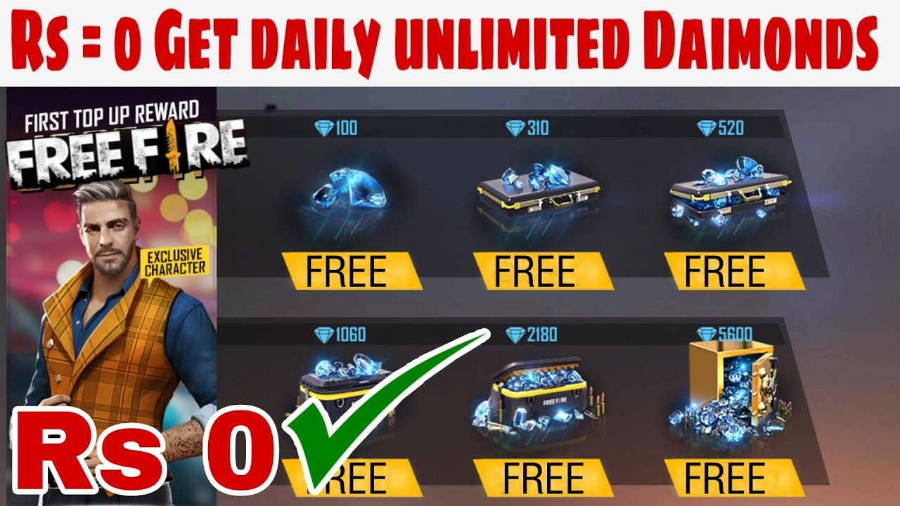 Free Fire 200 Diamonds  How To Get Diamonds In Garena Free Fire 