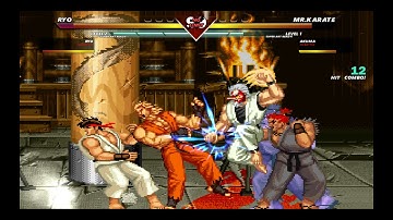 Protagonists Vs Their Rivals !!! RYU & RYO VS AKUMA & MR KARATE - HIGHEST LEVEL INCREDIBLE FIGHT