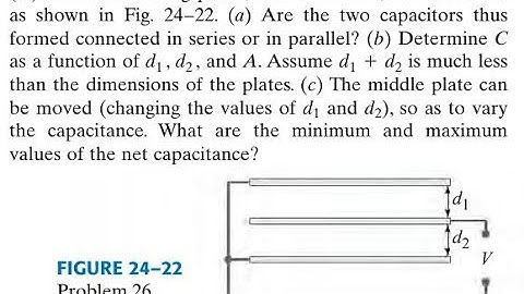Three conducting plates, each of area are connected as shown in Fig. Are the two capacitors thus fo
