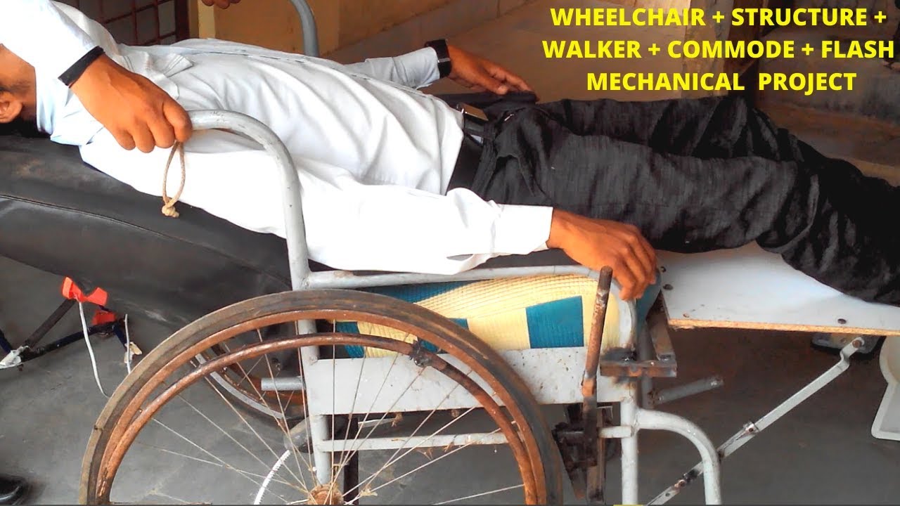 Combination of wheelchair structure walker & commode with flash