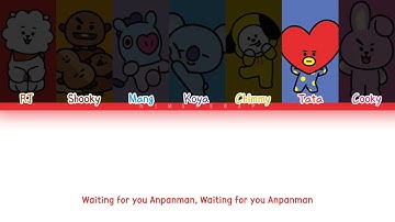 BTS (방탄소년단) - ANPANMAN (BT21 Ver.) (Color Coded Lyrics Han/Rom/Eng)