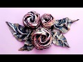 Trandafiri din material de blugi--Roses made of jeans material