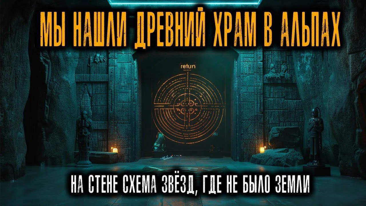 Мы нашли древний храм в Альпах  На стене — схема звёзд, где не было Земли  Истории Ужасов