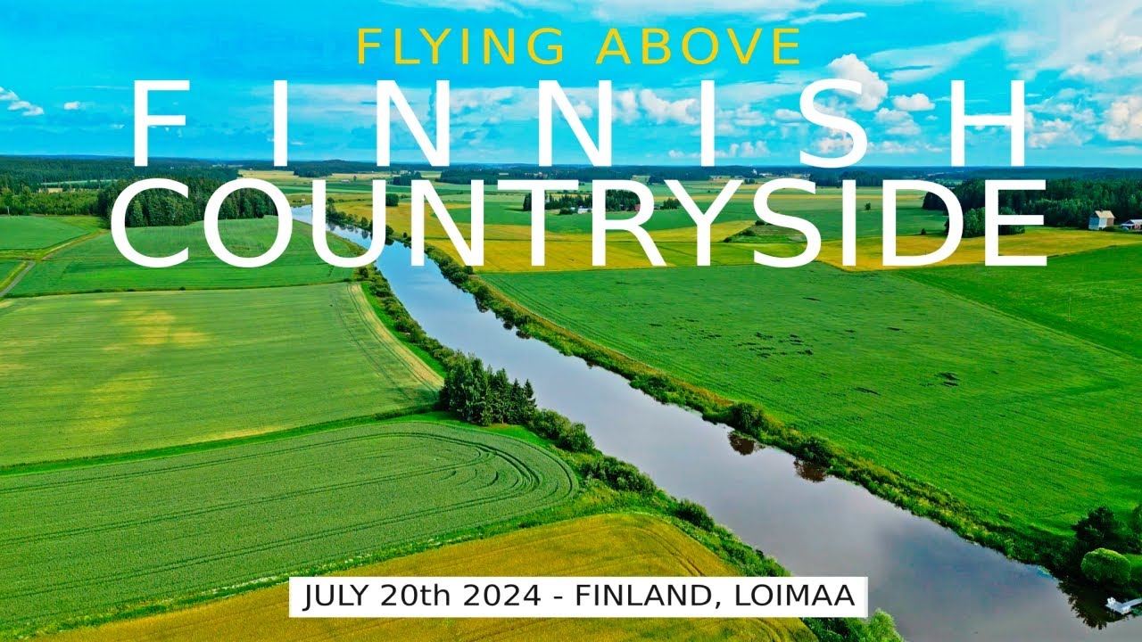 Relaxing Flying above Finnish Countryside, July 2024, Loimaa, Finland [4K] #slowtv