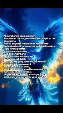 “Saat jiwa mengepak, semesta pun ikut bergetar.” #QuantumSoul #SayapJiwa #ResonansiCahaya #quotes