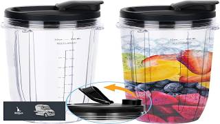 Replacement 32oz Blender Cup with Sip & Seal Lid For Nutri Ninja
