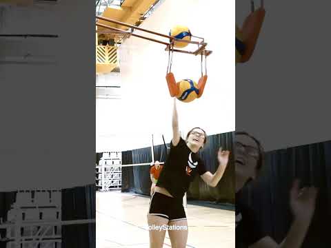 VolleyStation: замер скорости мяча при нападающем ударе с места #volleyball #волейбол