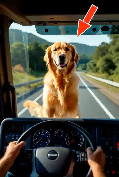 Golden Retriever Spots Danger First — And Saves the Truck Driver’s Life #dog #animalsvideo #shorts