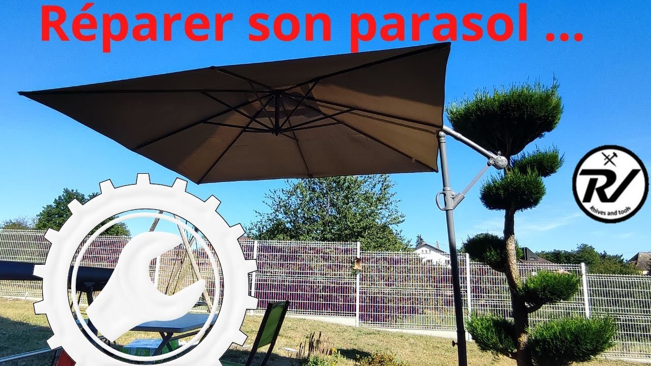 Comment réparer un parasol déporté - YouTube