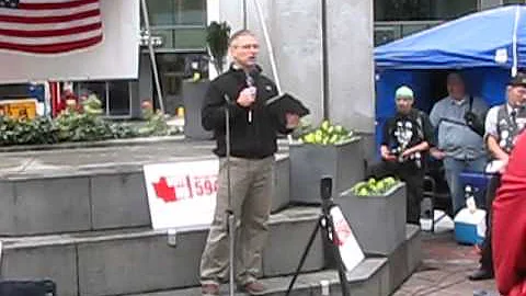 Jason Overstreet speaking at No on I-594 rally, Se...