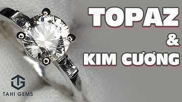 Tahi 5061 - Ngạc nhiên Topaz giác cắt kim cương siêu lung linh trong sản phẩm nhẫn nữ vàng trắng 18k