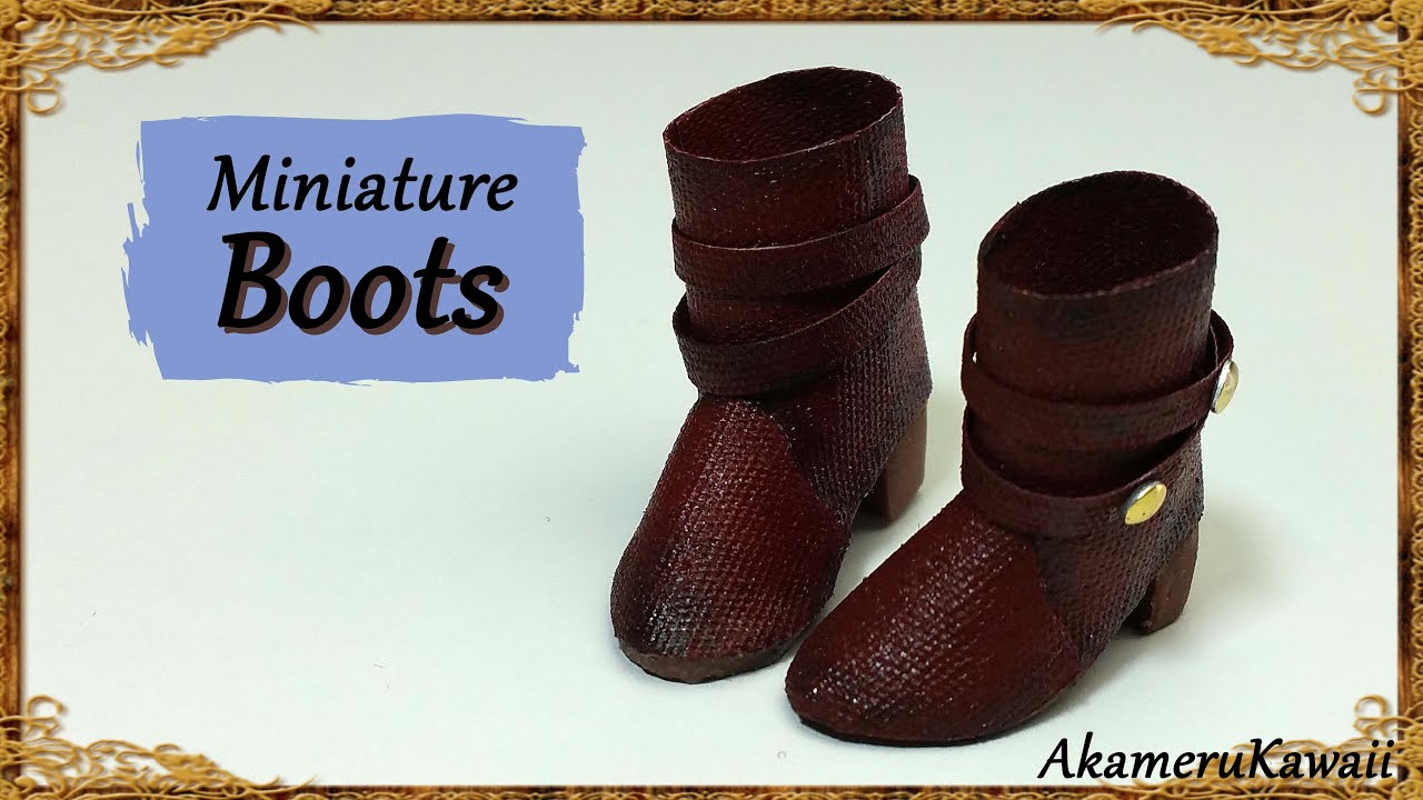 Miniature Doll Boots Polymer Clay/Fabric Tutorial YouTube